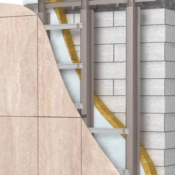 Керамогранит (скрытое крепление)